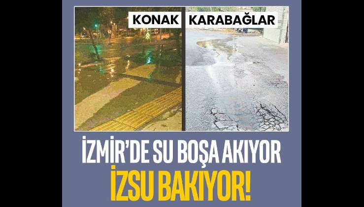 Tonlarca yaşam kaynağı sokaklarda...İzmir'de su boşa akıyor İZSU bakıyor!