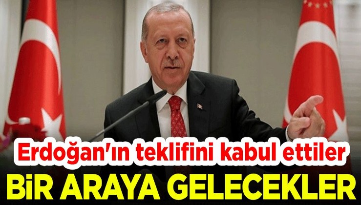 Cumhurbaşkanı Erdoğan'ın teklifini kabul ettiler! Bir araya gelecekler