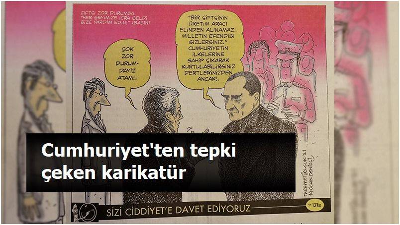 Cumhuriyet Gazetesi'nin karikatürü tepki çekti