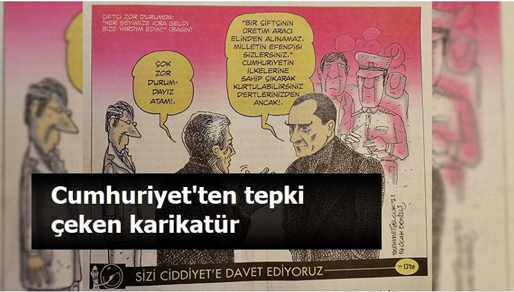 Cumhuriyet Gazetesi'nin karikatürü tepki çekti
