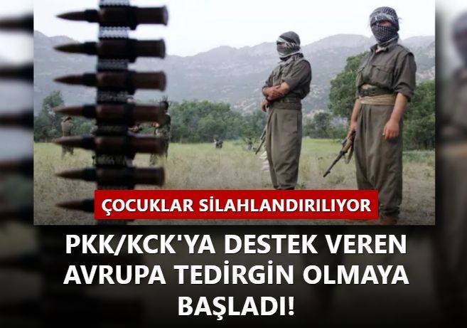 Küçücük çocuklar silahlandırılıyor! PKK/KCK'ya destek veren Avrupa tedirgin olmaya başladı!