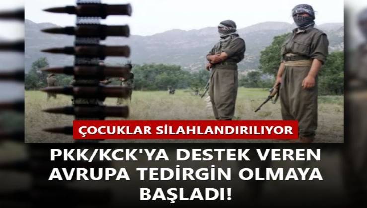 Küçücük çocuklar silahlandırılıyor! PKK/KCK'ya destek veren Avrupa tedirgin olmaya başladı!