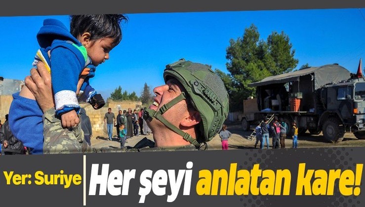 Barış Pınarı Harekatı bölgesinde yürekleri ısıtan görüntü!.