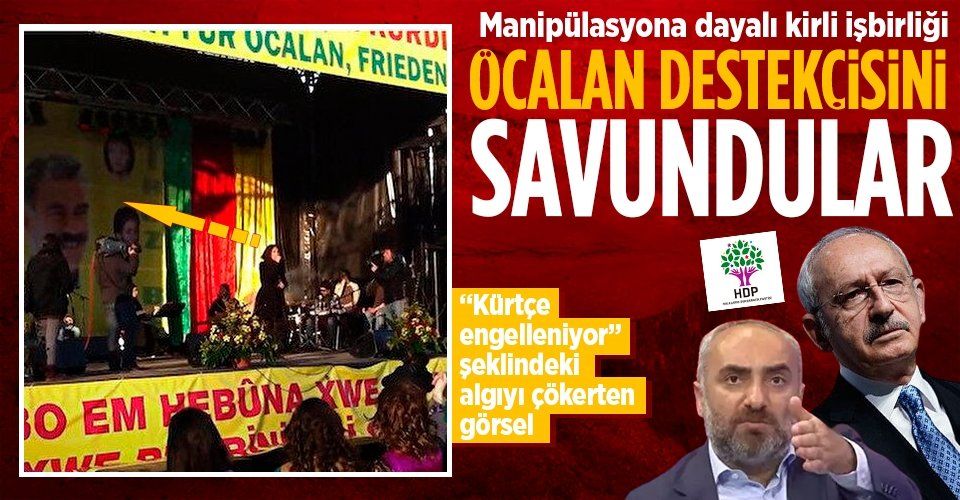 Kılıçdaroğlu, HDP ve İsmail Saymaz, Öcalan posteri önünde konser veren Aynur Doğan’a sahip çıktı: ’Kürtçe engelleniyor’ algısı