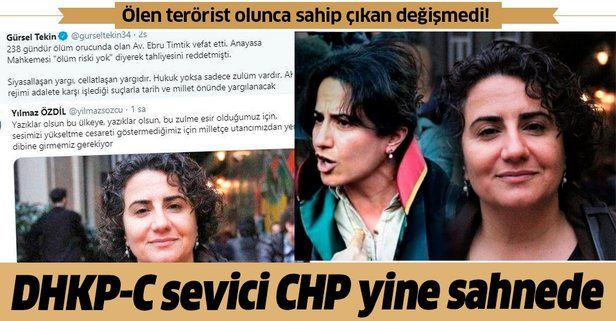 Terör örgütü DHKPC'li Ebru Timtik'e CHP'li siyasetçi ve gazeteciler sahip çıktı
