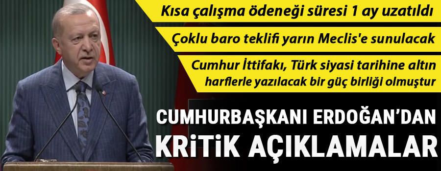 Erdoğan: Çoklu baro teklifi yarın Meclis'te