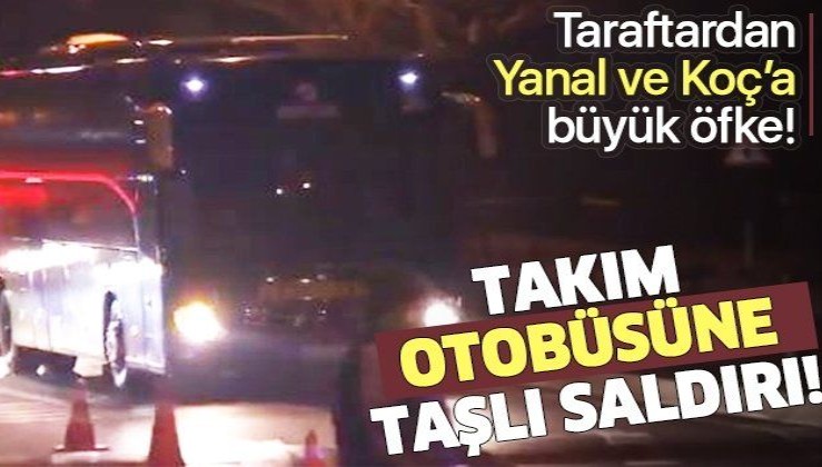 Ali Koç ve Ersun Yanal'a büyük tepki! Fenerbahçeli taraftarlar Samandıra'da takım otobüsüne saldırdı