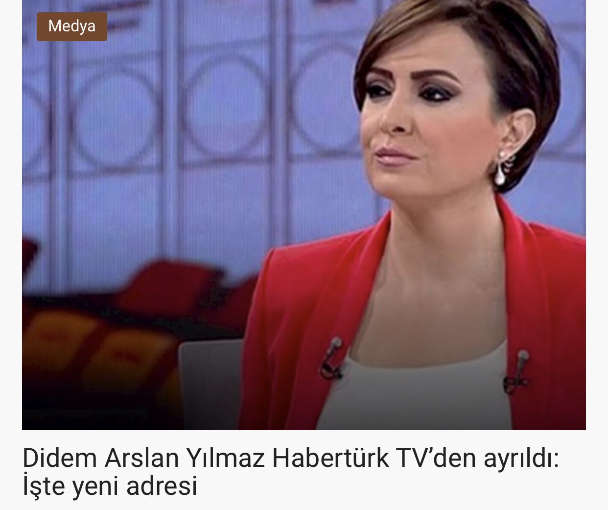 Didem Arslan Yılmaz Habertürk TV’den ayrıldı: İşte yeni adresi