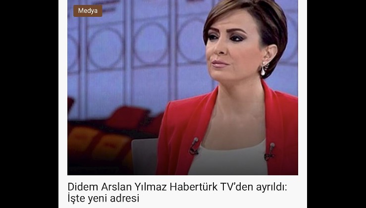 Didem Arslan Yılmaz Habertürk TV’den ayrıldı: İşte yeni adresi