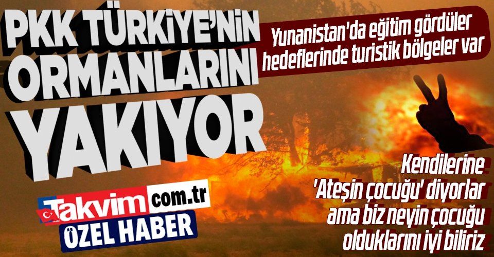 Kan kaybeden PKK, Türkiye'nin ormanlarını yakıyor: Yunanistan'da eğitim gördüler hedeflerinde turistik bölgeler var