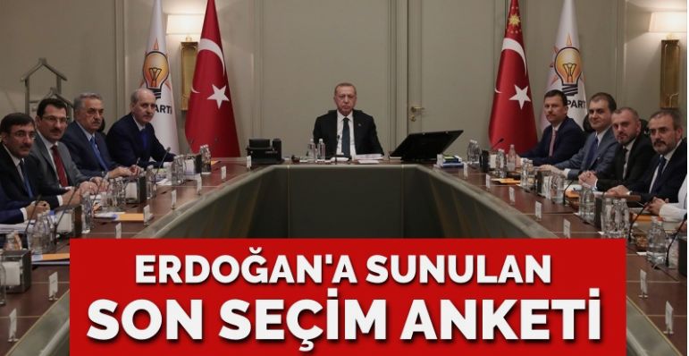 Erdoğan’a sunulan son seçim anketi ne diyor?