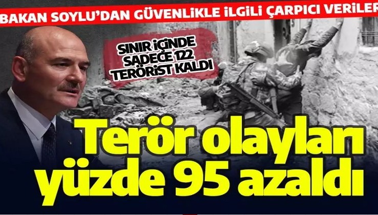 Bakan Soylu'dan "terör" açıklaması: Oran yüzde 95!