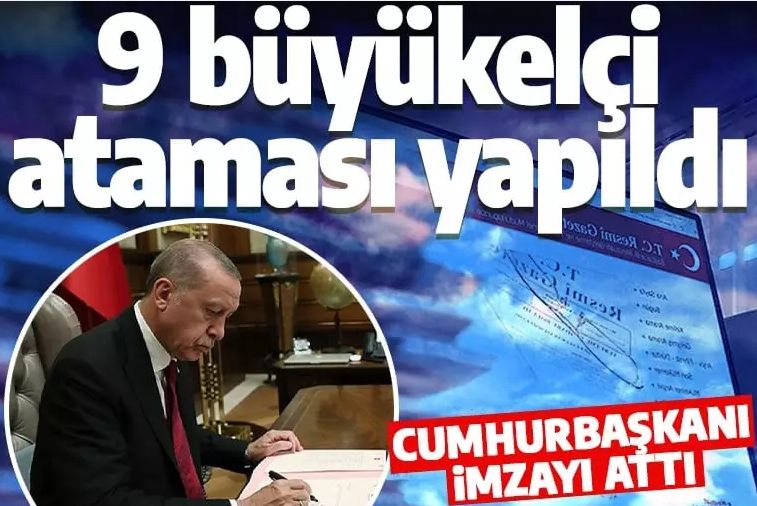 Cumhurbaşkanı Erdoğan imzaladı! Büyükelçiler kararnamesi Resmi Gazete'de
