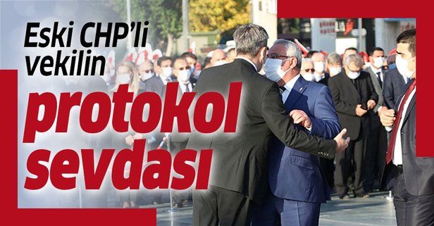 Antalya'daki 10 Kasım töreninde CHP 22. dönem milletvekili Tuncay Ercenk, protokolde en öne geçmek istedi