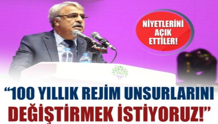 HDP'li Mithat Sancar: "100 yıllık rejim unsurlarını değiştirmek istiyoruz"