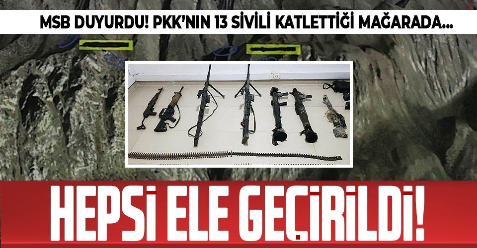 Gara'da PKK'nın 13 sivili katlettiği mağarada mühimmat ele geçirildi!