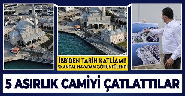 İBB'den tepki çeken çalışma: Mimar Sinan'ın 1580 yılında yaptığı Şemsi Paşa Camii duvarında çatlaklar oluştu!