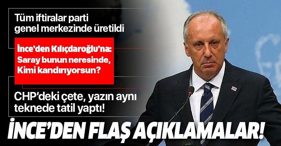 Muharrem İnce'den Kılıçdaroğlu'nun "Külliye'ye giden CHP'li" kumpasıyla ilgili flaş açıklamalar