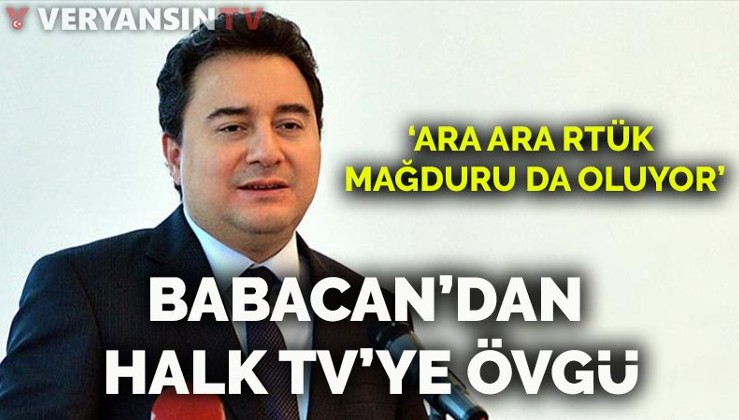 Babacan’dan Halk TV’ye canlı yayında övgü: Oldukça özgün bir yayın çizgisi var