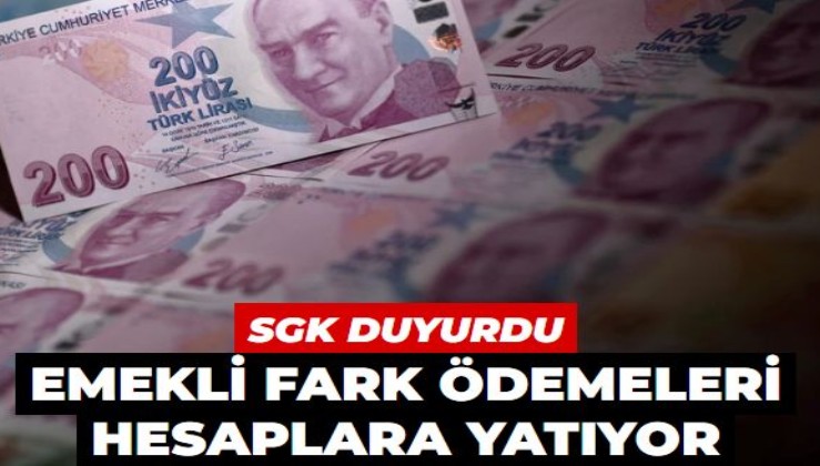 Emekli fark ödemeleri hesaplara yatacak! Tarih verildi...