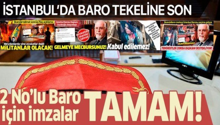 İstanbul 2 No'lu Baro kuruluş için gerekli imzaya ulaştı