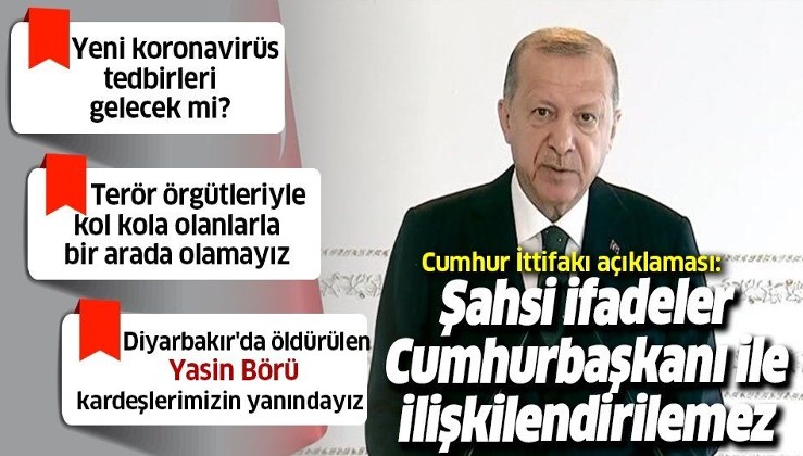 Cumhurbaşkanı Erdoğan'dan Arınç'a yanıt: "HİÇ KİMSENİN ŞAHSİ İFADELERİ CUMHURBAŞKANI İLE İLİŞKİLENDİRİLEMEZ"