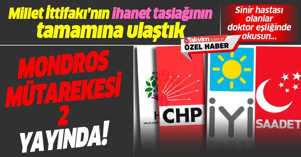 CHP, HDP, İYİ Parti, ve Saadet Partisi'nin Anayasa taslağının tamamına ulaşıldı