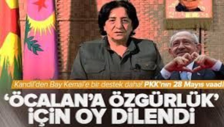 28 Mayıs öncesi Kandil'den Kemal Kılıçdaroğlu'na bir destek daha! Bu kez sahnede PKK'lı Sozdar Avesta var: Öcalan'a özgürlük için oy istedi
