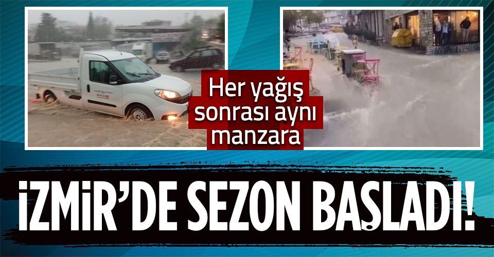 Sağanak yağış İzmir'i vurdu: Şehir sular altında kaldı
