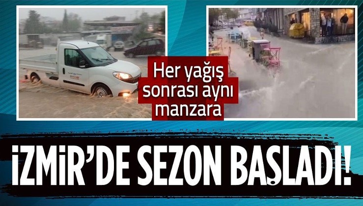 Sağanak yağış İzmir'i vurdu: Şehir sular altında kaldı