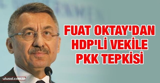 Fuat Oktay'dan HDP'li vekile PKK tepkisi