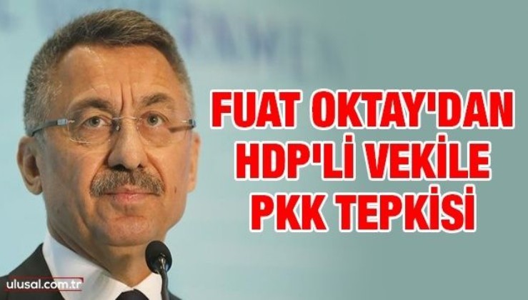 Fuat Oktay'dan HDP'li vekile PKK tepkisi