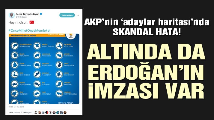 Erdoğan’ın paylaştığı haritada skandal hatalar