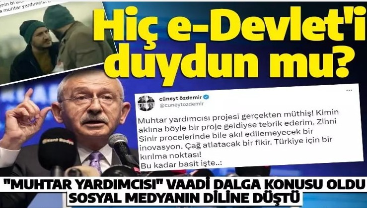Kılıçdaroğlu'nun 'muhtar yardımcısı' vaadi dalga konusu oldu sosyal medyanın diline düştü