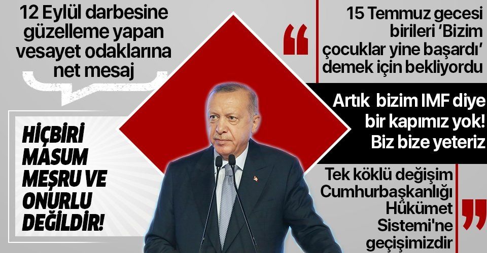 Erdoğan'dan ABD'ye gönderme: BİRİLERİ 'BİZİM ÇOCUKLAR YİNE BAŞARDI' DEMEK İÇİN BEKLİYORDU
