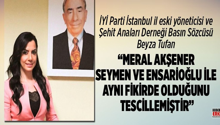 "Meral Akşener Seymen ve Ensarioğlu ile aynı fikirde olduğunu tescillemiştir"