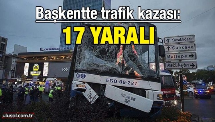 Başkentte trafik kazası: 17 yaralı