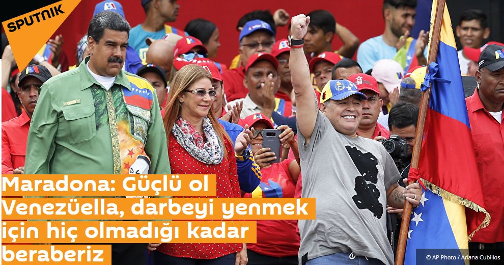 Maradona: Güçlü ol Venezüella, darbeyi yenmek için hiç olmadığı kadar beraberiz