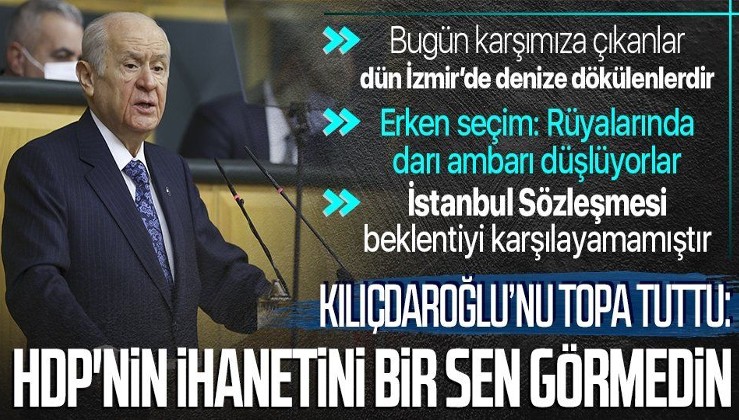 MHP lideri Devlet Bahçeli: Bugün karşımıza yeniden çıkanlar dün İzmir'den denize dökülenlerdir