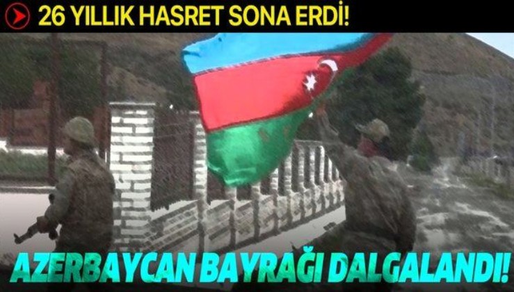 Son dakika: Ermenistan'ın işgalinden kurtarılan Talış köyünde Azerbaycan bayrakları dalgalanıyor