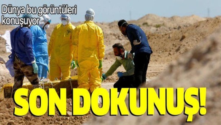 Irak'ta koronavirüsten ölen kişi çöle gömüldü! Yakınları sadece tabuta dokunabildi!.