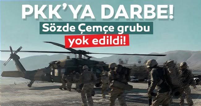 Son dakika: İçişleri Bakanlığı açıkladı! PKK'nın sözde Çemçe Grubu imha edildi