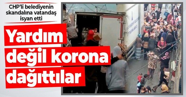 İzmir Büyükşehir Belediyesi’nden erzak dağıtım rezaleti! Korona önlemleri hiçe sayıldı