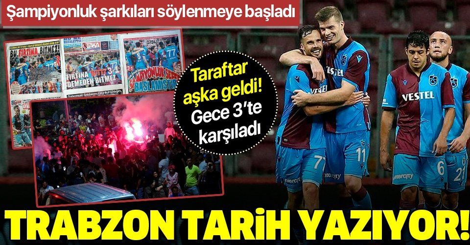 Trabzonspor tarih yazıyor! Şampiyonluk şarkıları söylenmeye başladı...