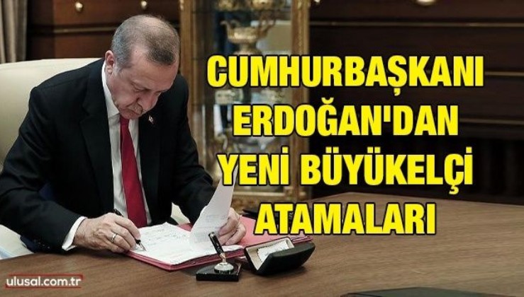 Cumhurbaşkanı Erdoğan'dan yeni büyükelçi atamaları