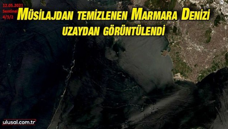 Marmara Denizi'ndeki müsilaj (deniz salyası) uzaydan görüntülendi: Son durum