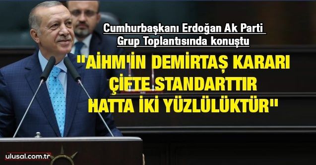 Cumhurbaşkanı Erdoğan, TBMM'deki grup toplantısında konuştu