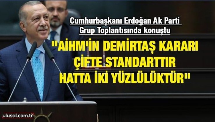 Cumhurbaşkanı Erdoğan, TBMM'deki grup toplantısında konuştu