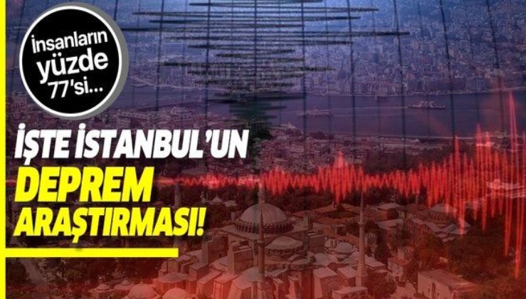 İşte İstanbul'un deprem araştırması! İnsanların yüzde 77'si....