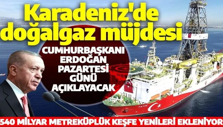 Türkiye'den yeni doğalgaz keşfi! Cumhurbaşkanı Erdoğan 'Pazartesi açıklayacağız' diyerek duyurdu